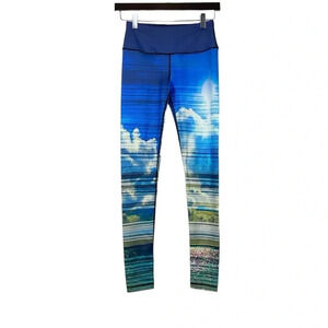 victoria's secret knockout leggings vsx sport blue sky size xs